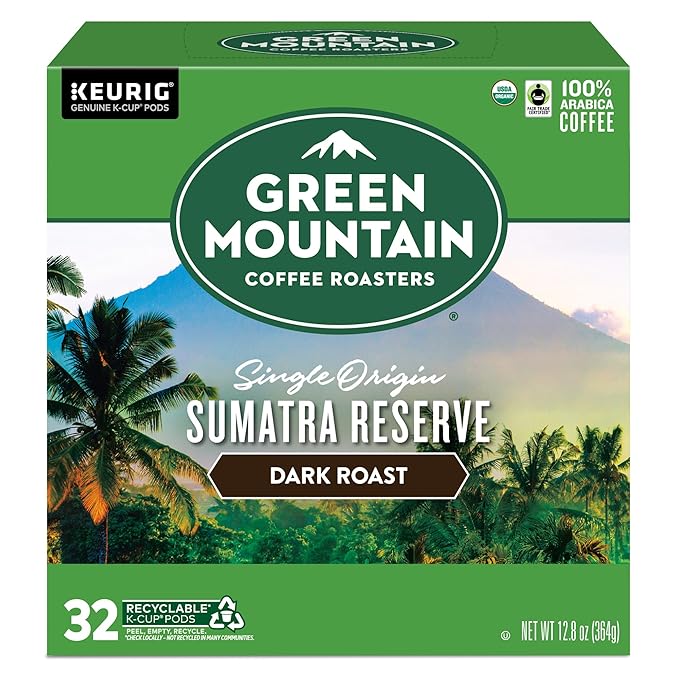 Green Mountain Coffee Roasters Sumatra Reserve Coffee, Keurig Single-Serve K-Cup pods, Dark Roast