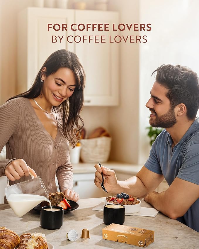 ROSSO CAFFÈ Espresso Coffee Pods for Nespresso Original Machines - 80 Capsules Flavored Pack, 4