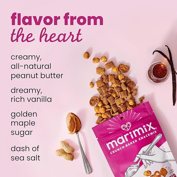 Marimix Snack Mix | Toasty Peanut Butter | Crunch Baked Sweet & Salty Savory Plant Based Naturally
