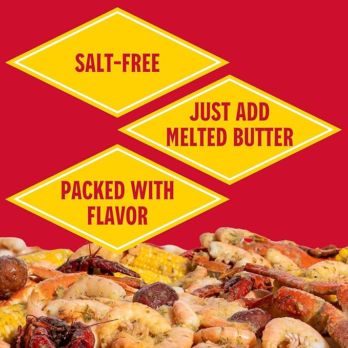 Louisiana Fish Fry Cajun Drip Chili Crush Butter Seasoning Mix - Seasoned Butter Sauce for Seafood