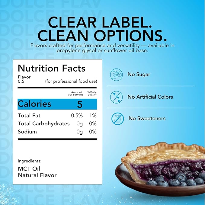 Dolce Flav Blue Raspberry Extract ??2 Ounce Oil-Soluble Kosher, Sugar-Free, Concentrated Blue