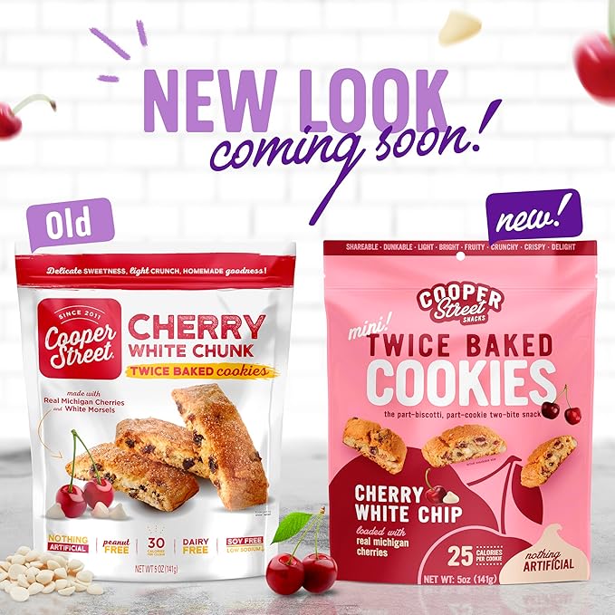 Cooper Street Cookies Twice Baked Italian Biscotti Cookies - Lemon Blueberry, Orange Cranberry and
