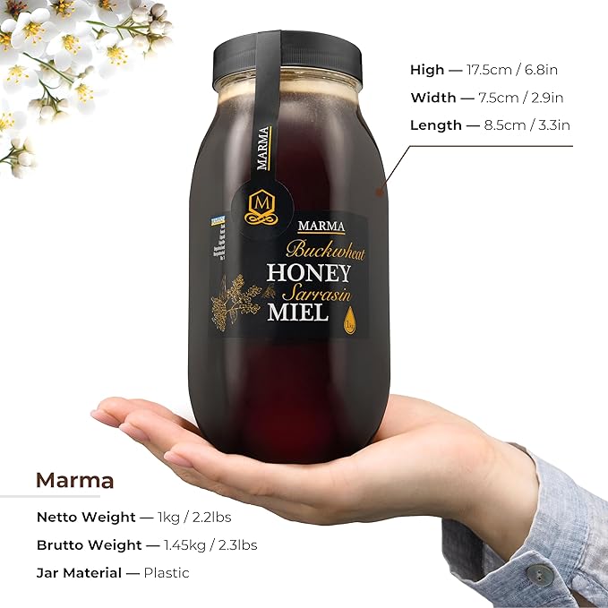 HONIGMA® Marma Buchwheat Honey | Authentic Raw Honey from Ukraine | 100% Pure, Unpasteurized &