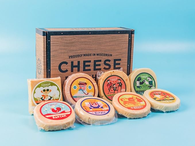 Cheese Bros. Brotherhood Gift Box | Fresh from Wisconsin | Assorted Gouda, Havarti, Mozzarella and