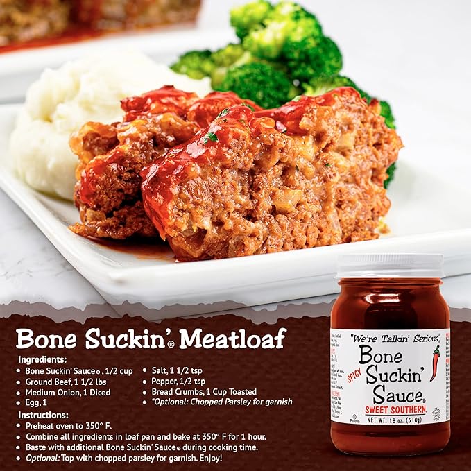 Bone Suckin' Sauce Sweet Southern BBQ Sauce, Gluten-Free, Non-GMO, Kosher, Sweetened with Cane