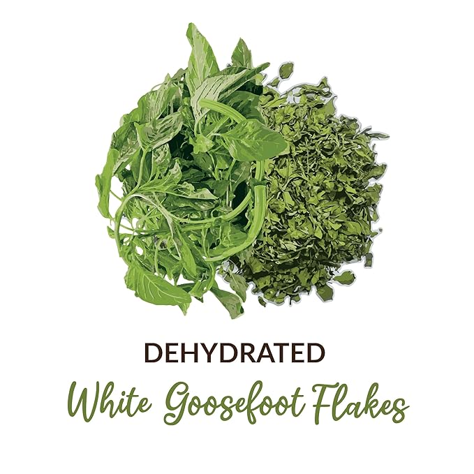 SHROOTS Dehydrated Bathua Leaves Flakes Pure Vegetarian Gluten-Free No Added Salt Easy Cooking