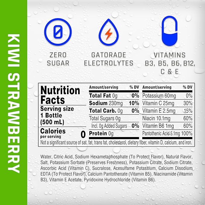 Propel, Kiwi Strawberry, Zero Calorie Sports Drinking Water with Electrolytes and Vitamins C&E