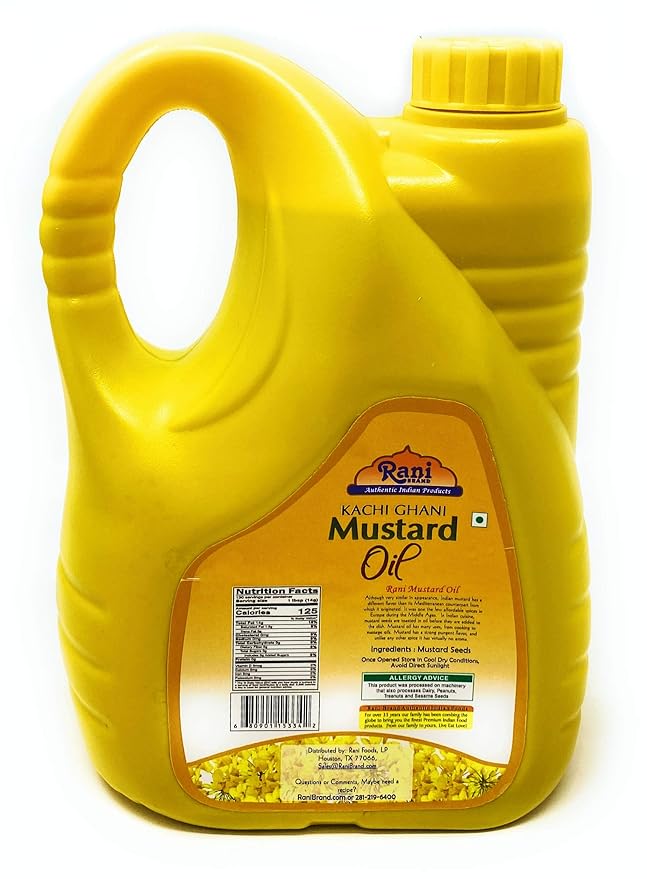 Rani Mustard Oil (Kachi Ghani) 67.6 Ounce (2 Liter) NON-GMO | Gluten Free | Vegan | 100% Natural |