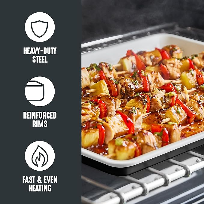 GreenLife Bakeware 18” x 13” Half Cookie Sheet Baking Pan, Non-Toxic PFAS-Free Healthy Ceramic