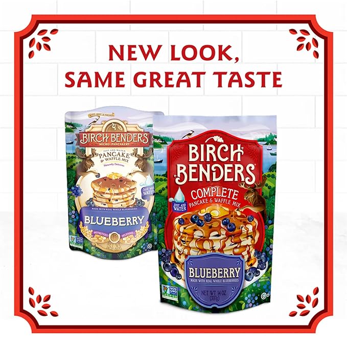 Blueberry Pancake & Waffle Mix By Birch Benders, Made With Real Blueberries, Non-Gmo, Just Add