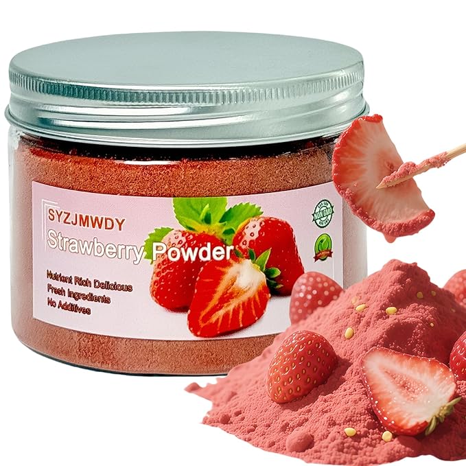 Freeze-Dried Strawberry Powder 3.5oz (100g) - 100% Strawberry Fruit Powder, No Sugar Added, Perfect