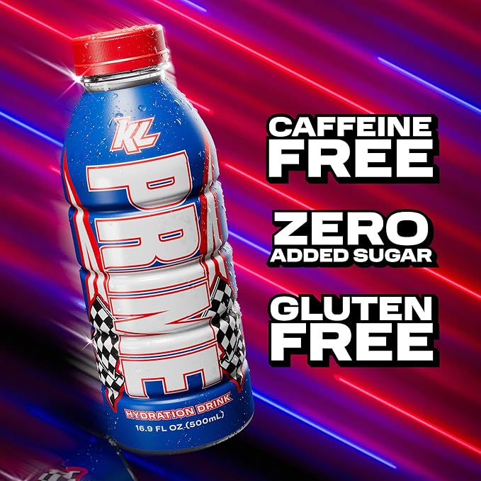 PRIME Hydration Kyle Larson, Sports Drinks, Electrolyte Enhanced for Replenishing Fluids, 250mg