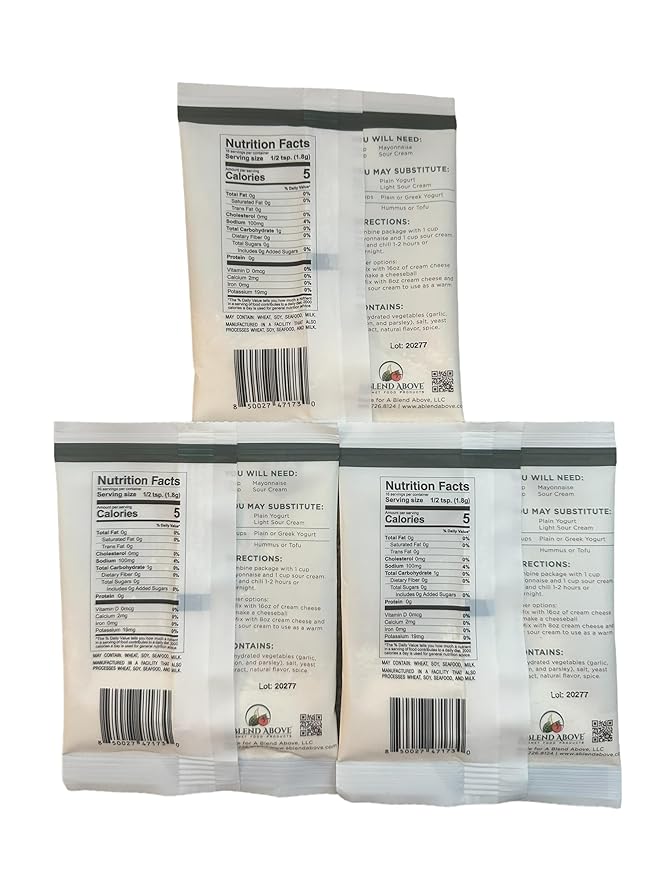 A Blend Above Roasted Garlic Butter Dip Mix Mixed Seasoning Packet (3 Pack), Gluten-Free, No MSG