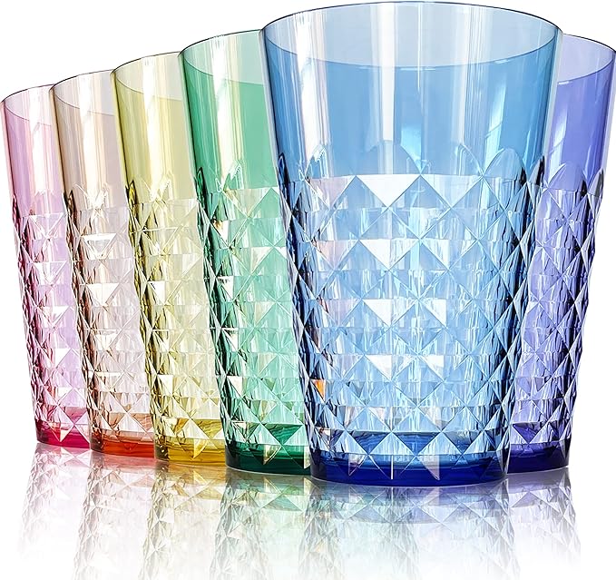 SCANDINOVIA - 32 oz Unbreakable Premium Iced Tea Drinking Glasses Tumbler (Set of 6) - BPA Free