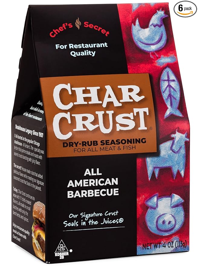 Char Crust Dry-Rub Seasoning All American Barbecue | BBQ Spice Blend for Ribs, Chicken, Pork