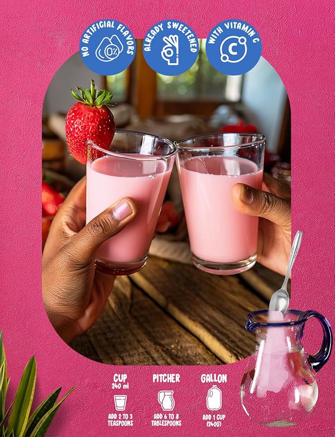 Klass Aguas Frescas | Drink Mix | Horchata & Strawberry Horchata | Flavors From Natural Sources, No