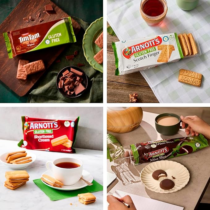 Gluten Free Biscuit Variety Pack ??4-Pack Assortment Featuring Tim Tam, Scotch Finger, Mint Slice &