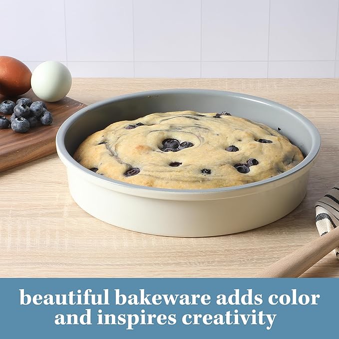 SUR LA TABLE Kitchen Essentials Bake Sale 9 Inch PFOA, PFAS, PTFE Free Nonstick Round Cake Pan