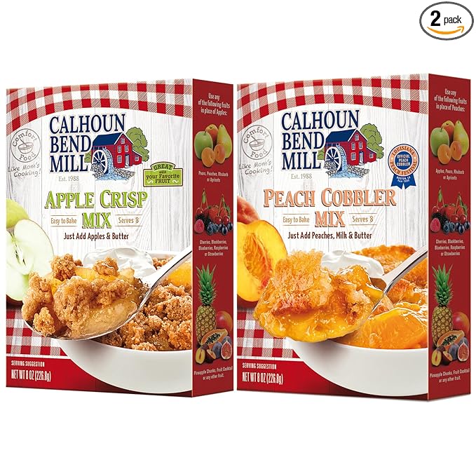 Calhoun Bend Mill Variety Bundle Mixes | Easy to Make Homemade Dessert for Apples, Peaches, Berries