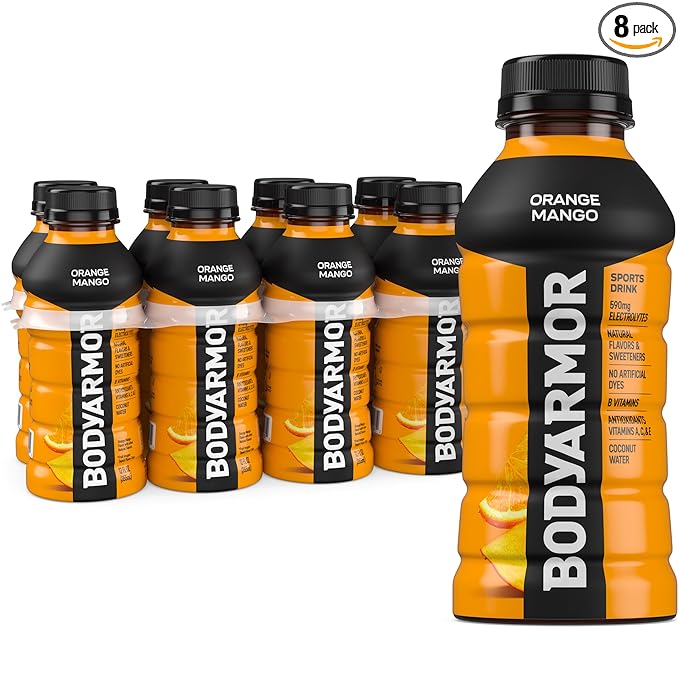 BODYARMOR Sports Drink Sports Beverage, Orange Mango, Coconut Water Hydration, Natural Flavors With