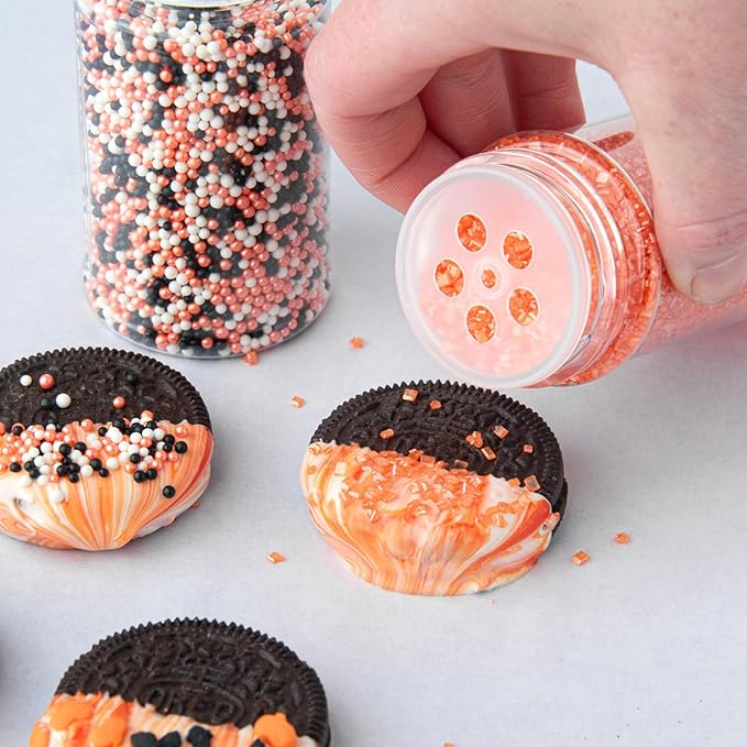 Sweets Indeed Halloween Sprinkles 4-Pack ??10.90 oz Jar Set | Candy Eyeball Mix, Bat & Pumpkin Quin