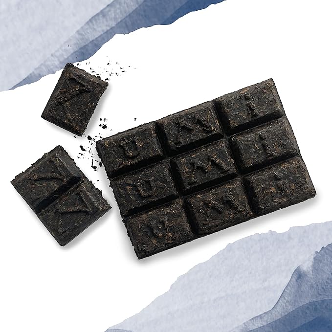 Numi Organic Aged Pu-erh Tea Brick, 2.2 Ounces, Fermented Loose Yunnan Black Tea, Brews Up To 48