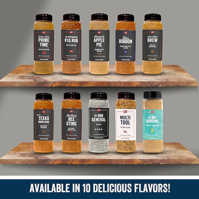 PS Seasoning Texas-Style Brisket Rodeo Rub- Dry BBQ Rubs and Spices for Grilling, Smoking