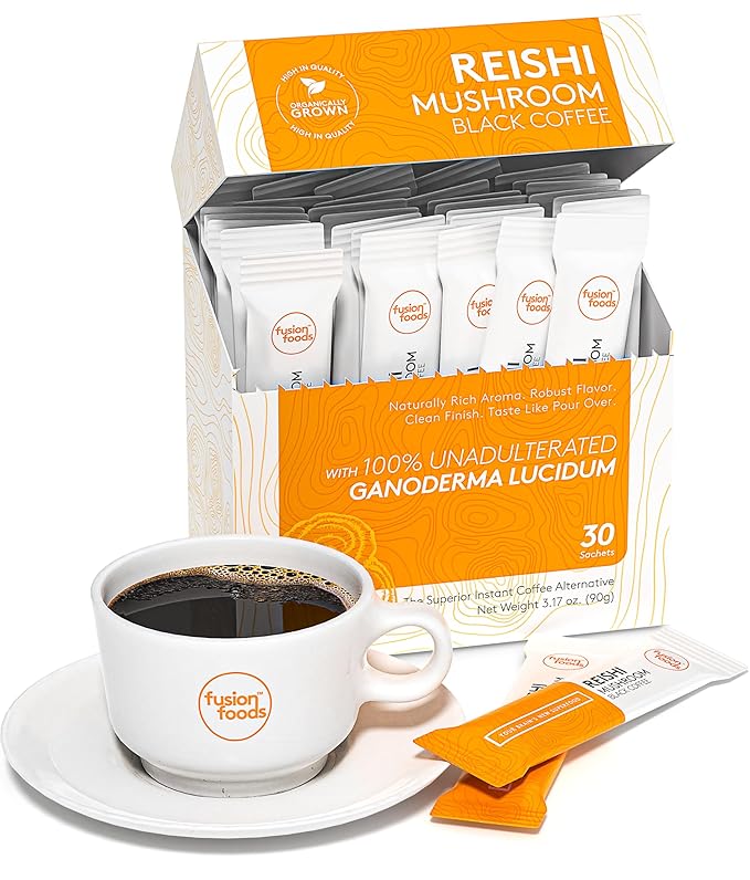 Reishi Mushroom Black Coffee by fusion foods™ | All Natural Unadulterated Reishi Mushroom Ganoderma