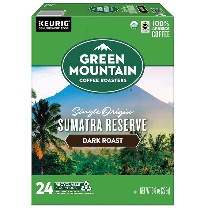 Green Mountain Coffee Roasters Sumatra Reserve Coffee, Keurig Single-Serve K-Cup pods, Dark Roast