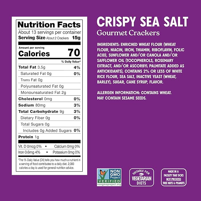 Milton's Gourmet Crackers Variety Bundle (Original Multi-Grain, Everything, Crispy Sea Salt)
