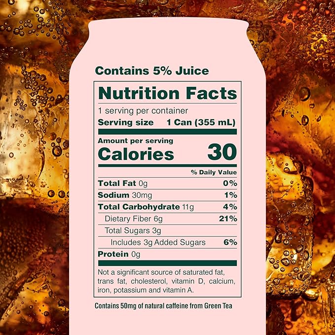 OLIPOP Prebiotic Soda Pop, Vintage Cola, Pantry Pack Packed with Prebiotics, Fiber, and Botanicals