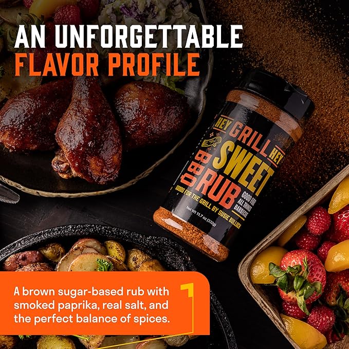 Hey Grill Hey | Sweet Rub | BBQ Rub | Sweet Seasoning for Grilling Pork, Chicken, Fish, Beef