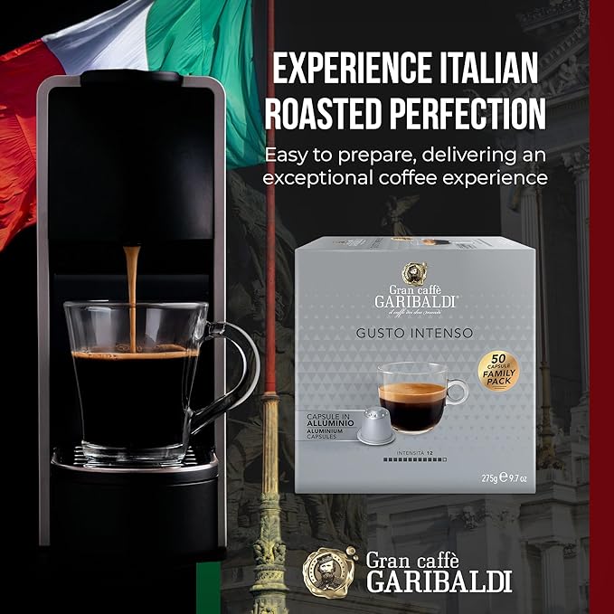 Gran Caffè Garibaldi Espresso Pods, Italian Roasted Coffee, Compatible Nespresso Original Line