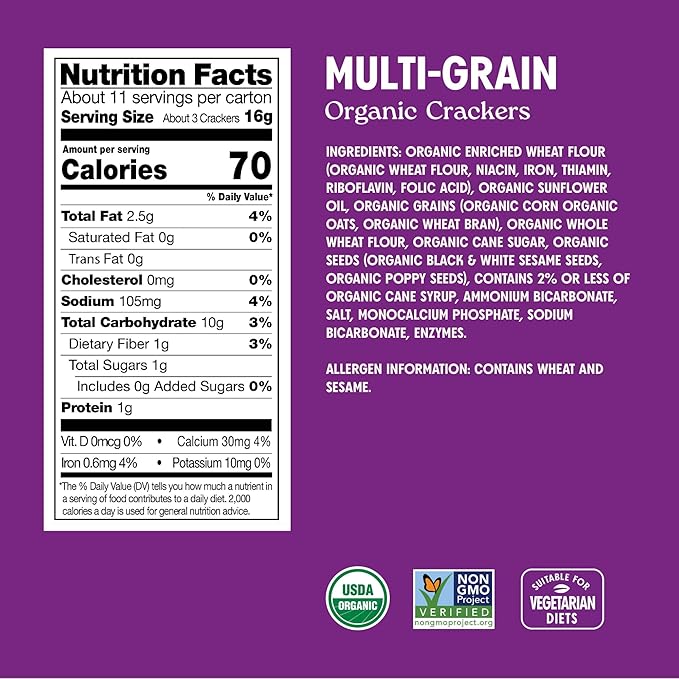 Milton's Organic Crackers Variety Bundle (Multi-Grain, Olive Oil & Sea Salt, Himalayan Salt)