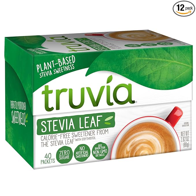 Truvia Original Calorie-Free Sweetener From The Stevia Leaf Packets, 2.82 oz Carton, 40 Count (Pack