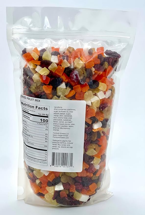 Oregon Premium Growers Healthy Choice Dried Fruit Snacks, 32oz – Natural Trail Mix with