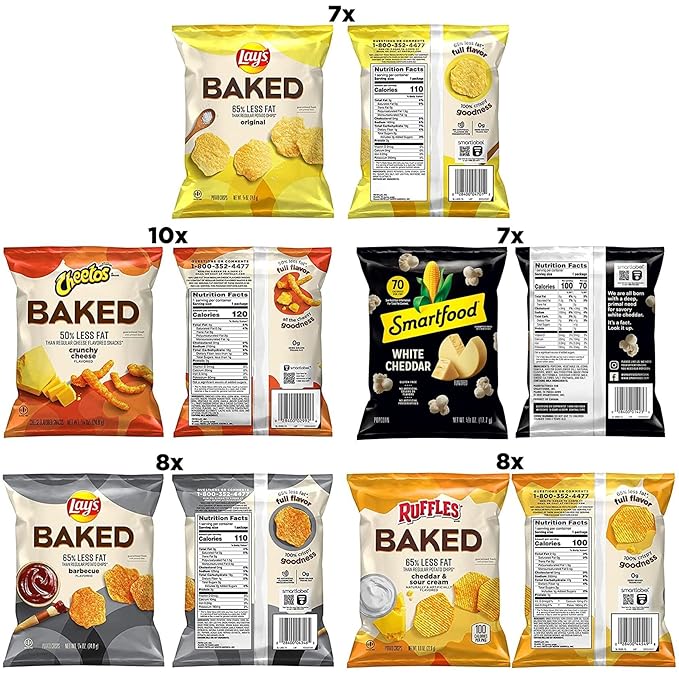 Frito Lay Baked & Popped Mix Variety Pack, (Pack of 40)