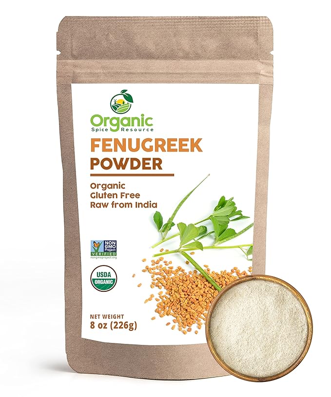 Organic Fenugreek Powder | 8 oz - 226g | USDA Organics and Non-GMO Verified Project Approved |