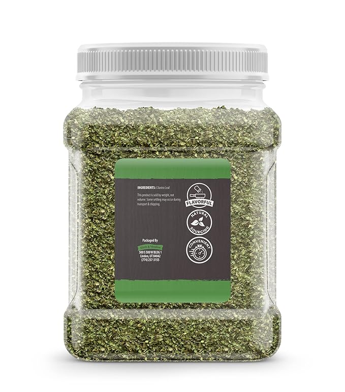 Birch & Meadow 5 oz of Cilantro Flakes, Fragrant Aroma, Salsa & Burritos