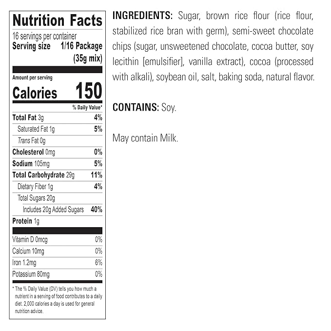 Krusteaz Gluten Free Baking Mix, Double Chocolate Brownie Mix, Gluten Free with No Artificial
