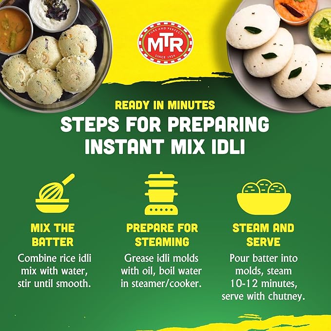 MTR Instant Assorted Mix - Ready to Cook Authentic Indian Breakfast, Lunch, Dinner or Snack Meal