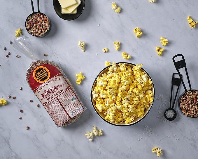 Amish Country Popcorn | 1 lbs Bag | Purple Popcorn Kernels | Old Fashioned, Non-GMO and Gluten Free