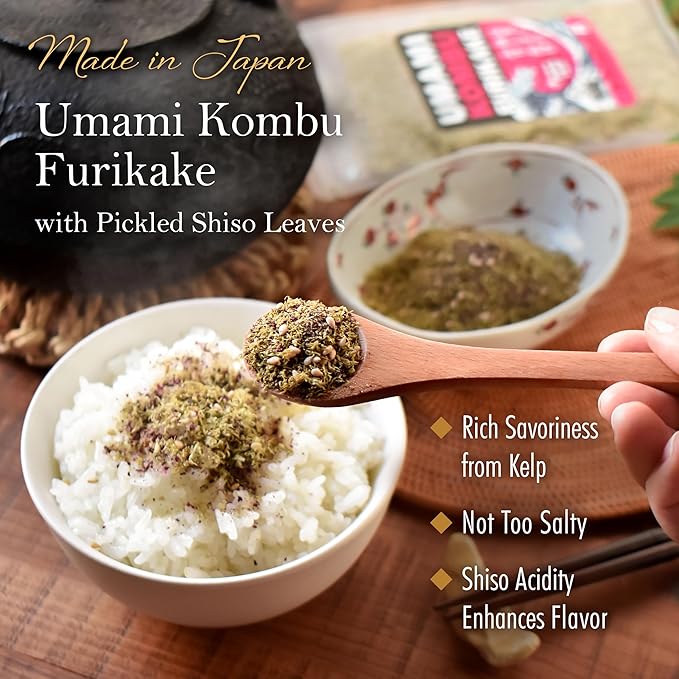 YAMASAN KYOTO UJI Japanese Furikake Umami Seasoning, Super Food Kelp, Tororo Kombu, Rice Topping