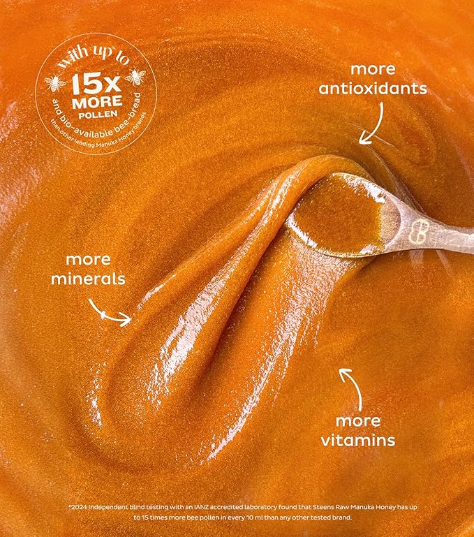 Steens Manuka Honey - MGO 400+ - Pure & Raw 100% Certified UMF 13+ Manuka Honey - Bottled and
