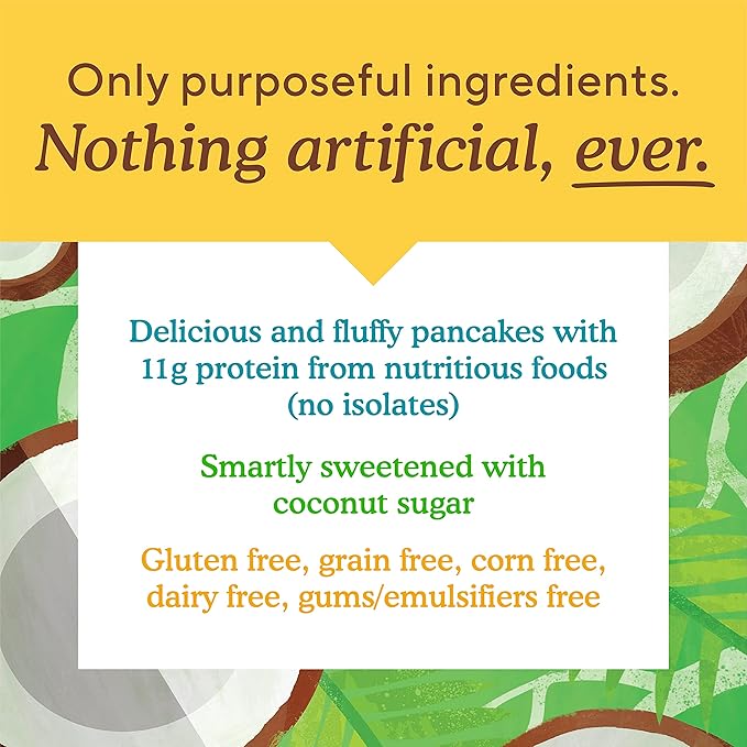 Simple Mills Just Add Water Almond Flour Pancake Mix, Original Protein - Gluten Free, Plant Based