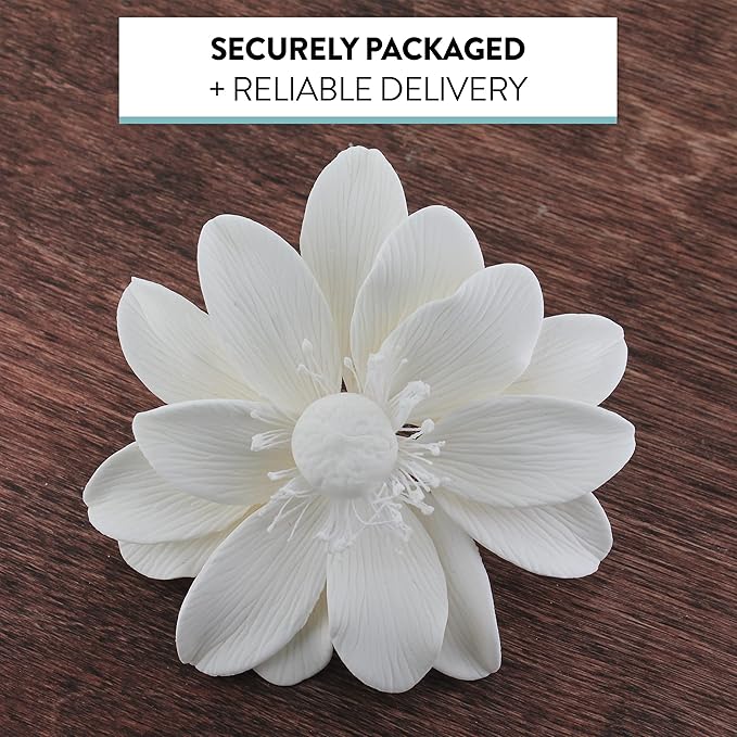 Global Sugar Art Double Anemone Sugar Cake Flowers White, 3 Count by Chef Alan Tetreault