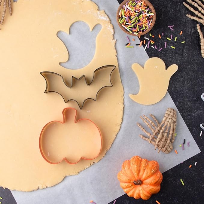 Sweets Indeed Halloween Cookie Cutters with Sprinkle Mix & Candy Eyeballs ??2 oz Sprinkles + 3