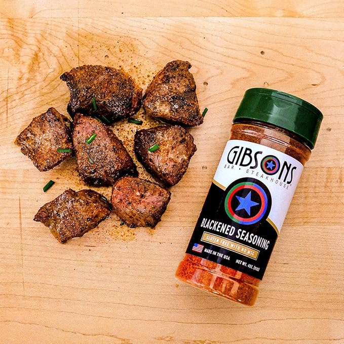 Gibsons Steakhouse Blackened Seasoning (4 Ounce Jar) ??Original Cooking & Grilling Blend of Spices