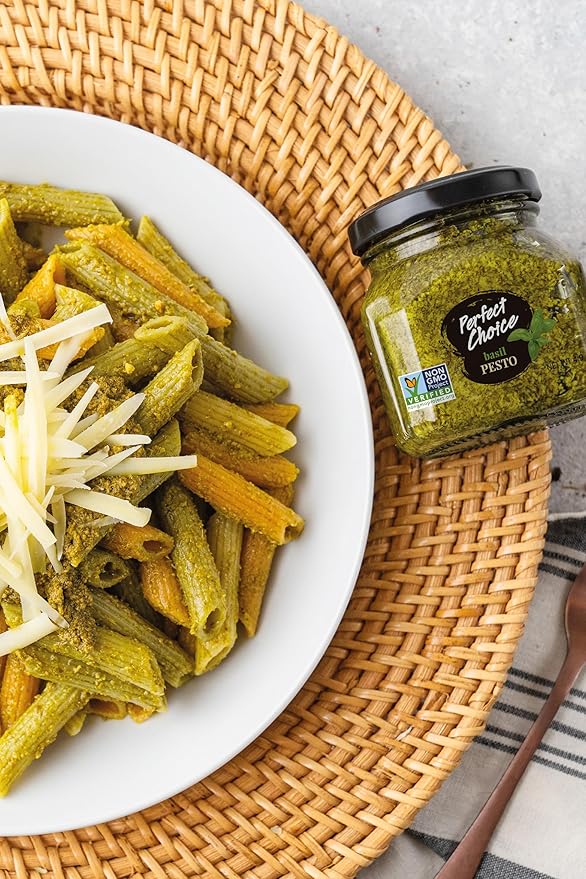 Perfect Choice Basil Pesto - Delicious Pasta Sauce, Pizza Sauce & More - 4.9 oz (Pack of 3)