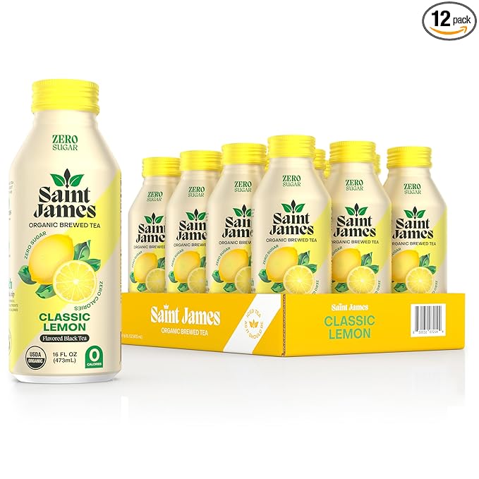 Saint James Iced Tea - Organic Black Tea - Non-GMO, Gluten Free, Zero Calorie, Zero Sugar - Classic